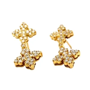 スタージュエリー K18 ダイヤ ピアスイヤリング 0.23・0.23 ct