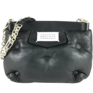 メゾンマルジェラ ショルダーバッグ レザー ブラック