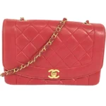 シャネル ダイアナ チェーンショルダーバッグ ラムスキン