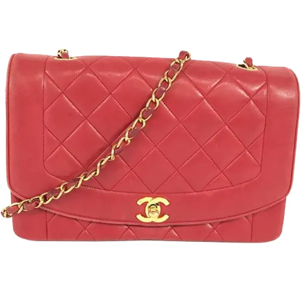 シャネル ダイアナ チェーンショルダーバッグ ラムスキン