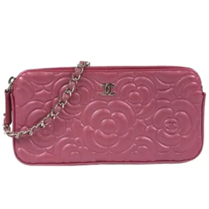 シャネル カメリア 財布 レザー