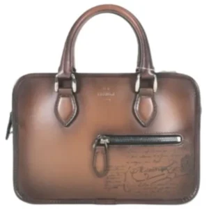 ベルルッティ ハンドバッグ レザー ブラウン