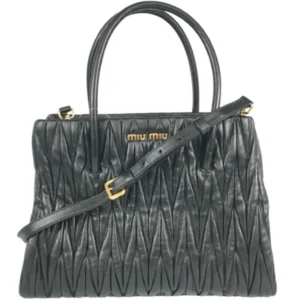 ミュウミュウ マテラッセ ハンドバッグ レザー