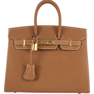 エルメス バーキン25 ハンドバッグ レザー ゴールド金具