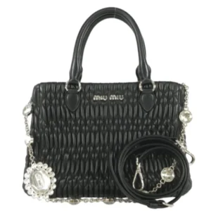 ミュウミュウ ハンドバッグ レザー