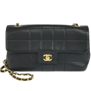 シャネル チョコバー チェーンショルダーバッグ ラムスキン