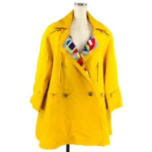 シャネル コート イエロー サイズ38