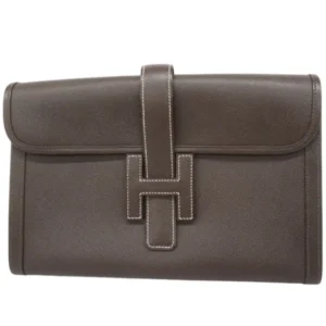 エルメス ジジェPM クラッチバッグ レザー □C刻印