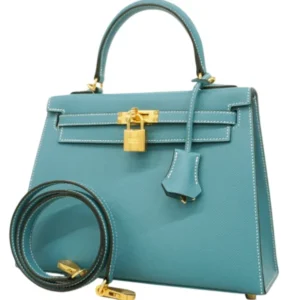 エルメス ケリー25 ハンドバッグ レザー W刻印 ゴールド金具