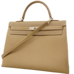 エルメス ケリー35ヴェルソ ハンドバッグ レザー □R刻印 シルバー金具