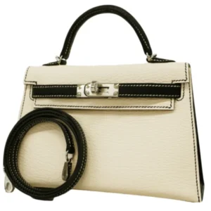 エルメス ミニケリー2 ハンドバッグ レザー W刻印 シルバー金具