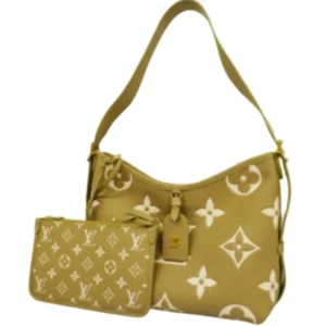 ルイ・ヴィトン モノグラムアンプラント キャリーオールジップNMPM ショルダーバッグ レザー カーキ M46672