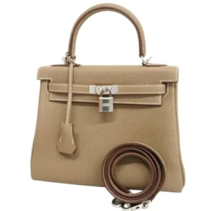 エルメス ケリー25 ハンドバッグ レザー B刻印 シルバー金具