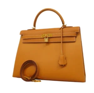エルメス ケリー35 ハンドバッグ レザー □E刻印 ゴールド金具