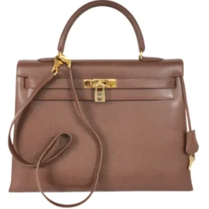 エルメス ケリー35 ハンドバッグ レザー ○V刻印 ゴールド金具