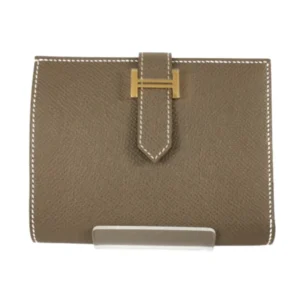 エルメス ベアンコンパクト 財布 レザー W刻印