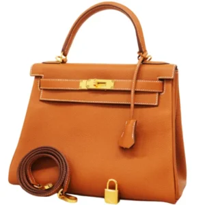 エルメス ケリー28 ハンドバッグ レザー B刻印 ゴールド金具