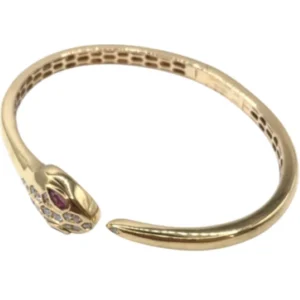 ブルガリ セルペンティ ブレスレット ルベライト ダイヤモンド