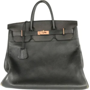 エルメス オータクロア40 ハンドバッグ レザー ○W刻印 ゴールド金具