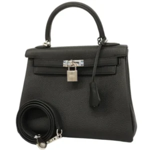 エルメス ケリー25 ハンドバッグ レザー W刻印 シルバー金具