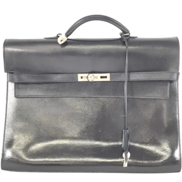 エルメス ケリーデペッシュ38 ブリーフケース レザー □G刻印 シルバー金具