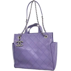 シャネル ワイルドステッチ チェーンショルダーバッグ レザー