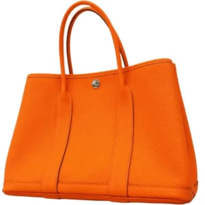 エルメス ガーデンパーティTPM ハンドバッグ レザー W刻印