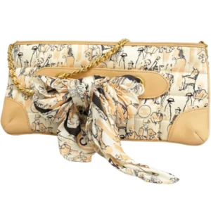 シャネル チョコバー チェーンショルダーバッグ シルク