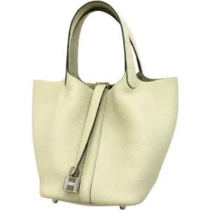 エルメス ピコタンロックPM ハンドバッグ レザーアリゲーター B刻印 シルバー金具