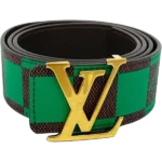 ルイ・ヴィトン ダミエポップヴェール LVイニシャル 40MM リバーシブル ベルト レザー M8545V