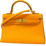 エルメス ミニケリー2 ハンドバッグ レザー A刻印