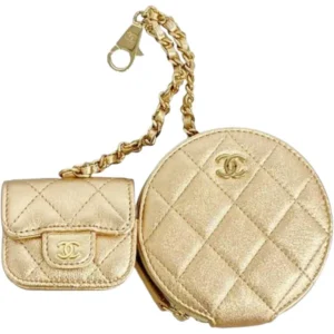 シャネル マトラッセ ポーチ ラムスキン ゴールド