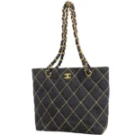 シャネル ワイルドステッチ チェーンショルダーバッグ フェルト