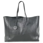 ボッテガ・ヴェネタ イントレッチオミラージュ トートバッグ レザー ブラック