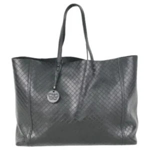 ボッテガ・ヴェネタ イントレッチオミラージュ トートバッグ レザー ブラック