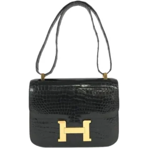 エルメス コンスタンス24 ショルダーバッグ クロコダイル ゴールド金具