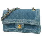 シャネル マトラッセ チェーンショルダーバッグ デニム