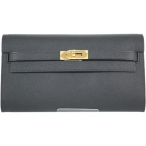 エルメス ケリーウォレット 財布 レザー W刻印 ゴールド金具