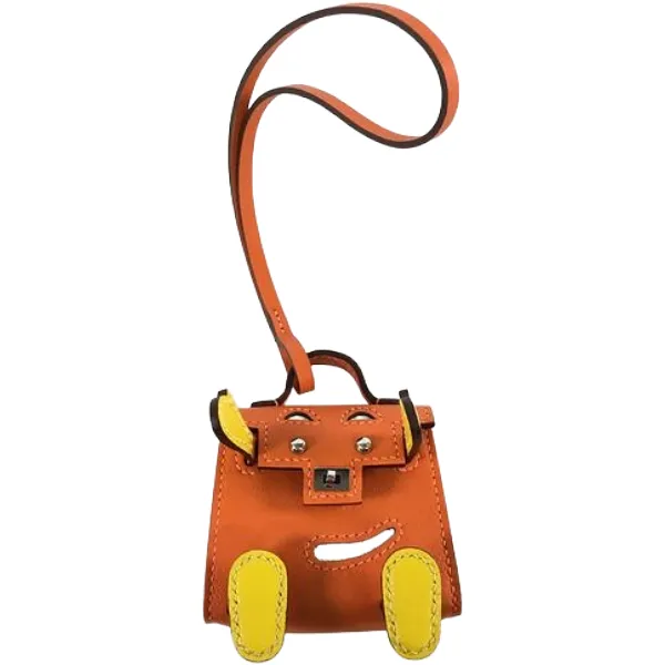 エルメス ケリードール チャーム レザー U刻印 シルバー金具