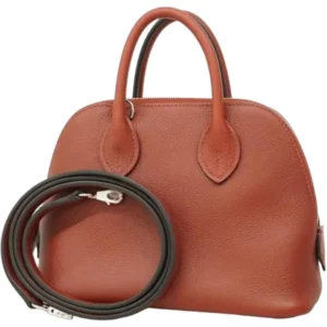 エルメス ボリード1923ミニ ハンドバッグ レザー W刻印 シルバー金具