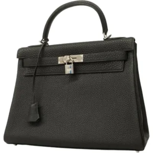 エルメス ケリー32 ハンドバッグ レザー □E刻印 シルバー金具