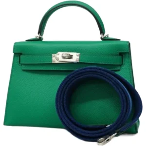 エルメス ミニケリー ハンドバッグ レザー U刻印 シルバー金具
