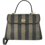 フェンディ ペカン ハンドバッグ ナイロンキャンバス