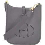 エルメス エブリンアマゾンTPM ショルダーバッグ レザー W刻印 ゴールド金具