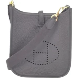 エルメス エブリンアマゾンTPM ショルダーバッグ レザー W刻印 ゴールド金具