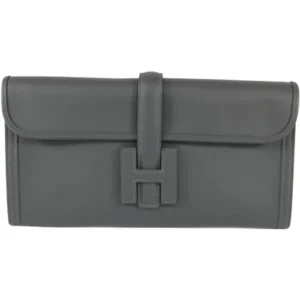 エルメス ジジェPM クラッチバッグ レザー W刻印