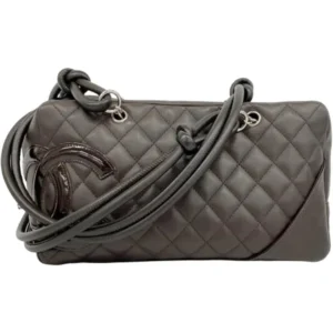 シャネル カンボン ショルダーバッグ レザー