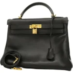 エルメス ケリー32 ハンドバッグ レザー □E刻印 ゴールド金具