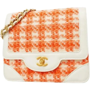 シャネル チョコバー チェーンショルダーバッグ ツイード マルチカラー