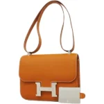 エルメス コンスタンス23 ショルダーバッグ レザー W刻印 シルバー金具